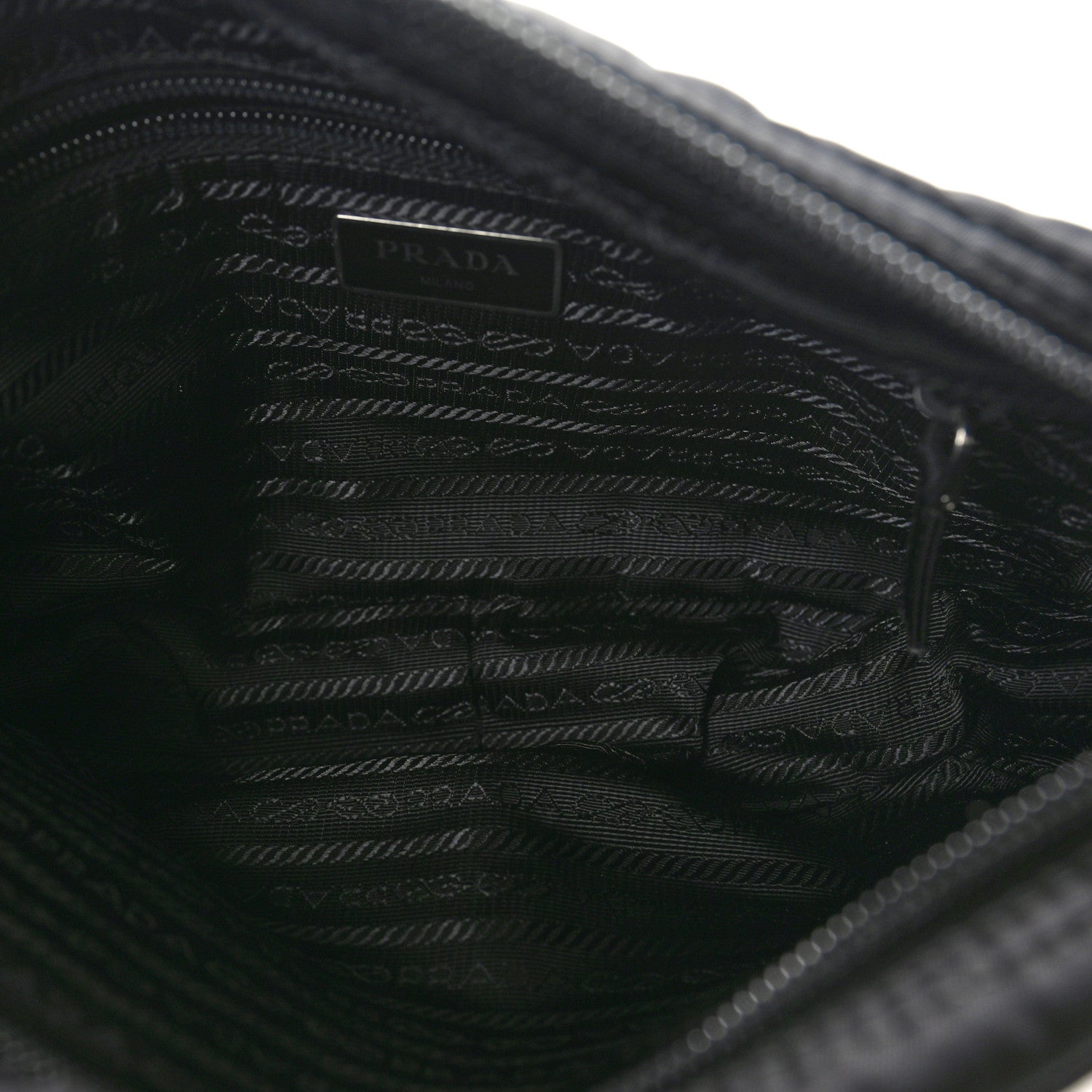 Prada Tessuto Nylon Triangle Shoulder Bag Black 5 of 10