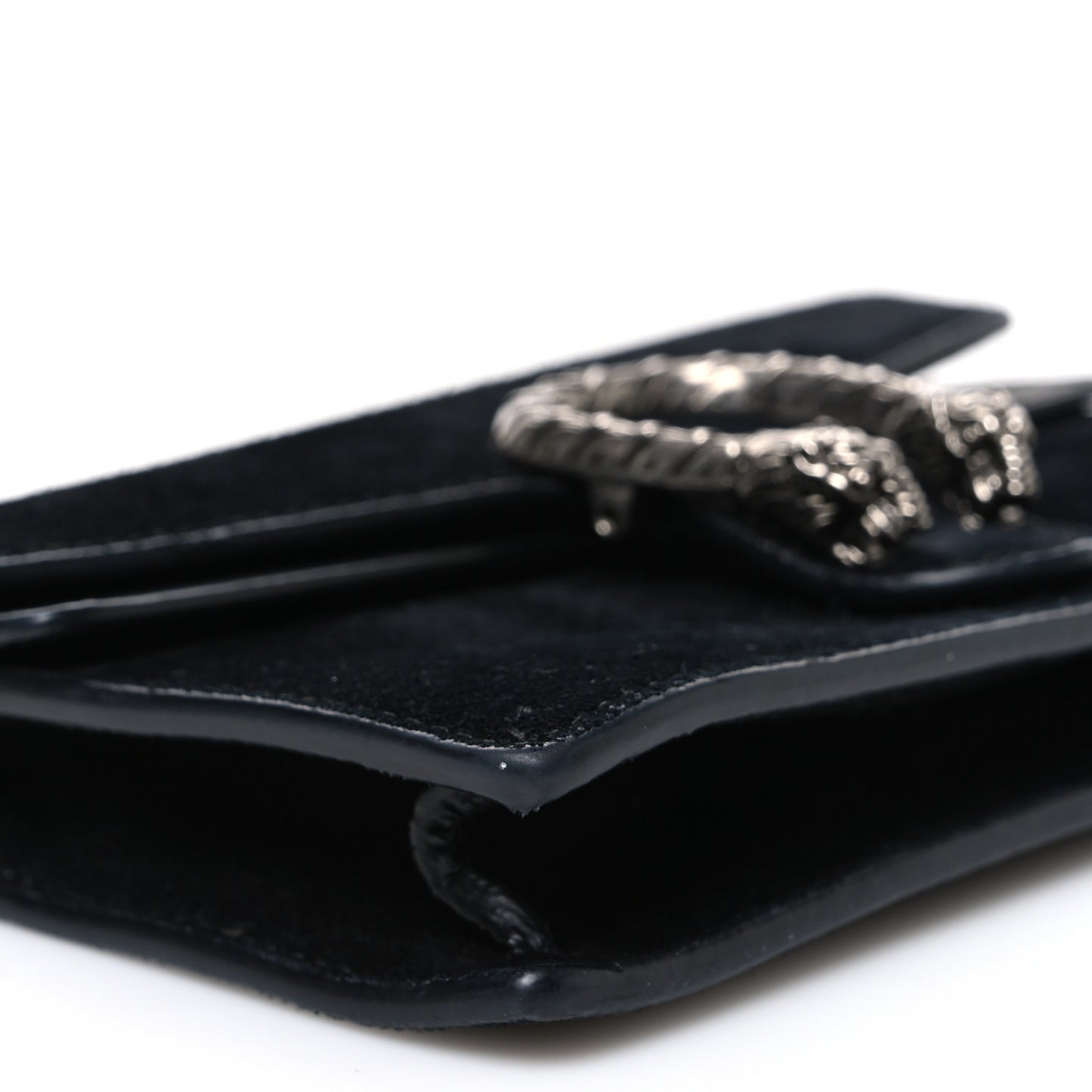 Suede Super Mini Dionysus Shoulder Bag Black