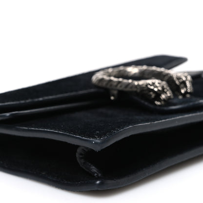 Gucci Suede Super Mini Dionysus Shoulder Bag Black 8 of 9