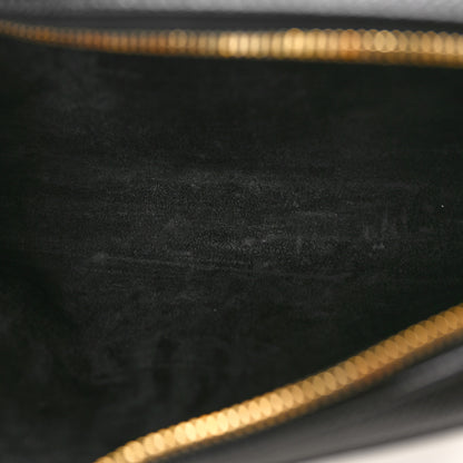 Christian Dior Grained Calfskin Caro Double Pouch Black 5 of 9