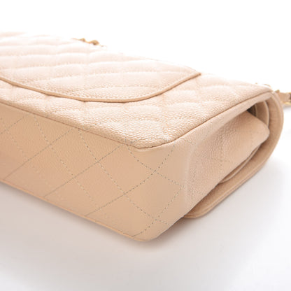 Chanel Caviar Quilted Medium Double Flap Beige Clair 7 of 13
