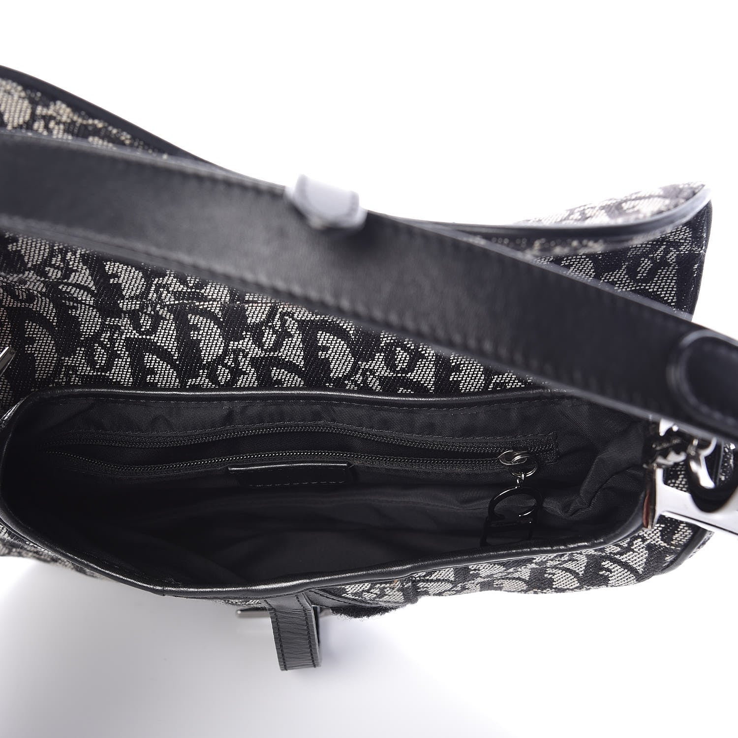 Christian Dior Monogram Saddle Bag Black 5 of 10