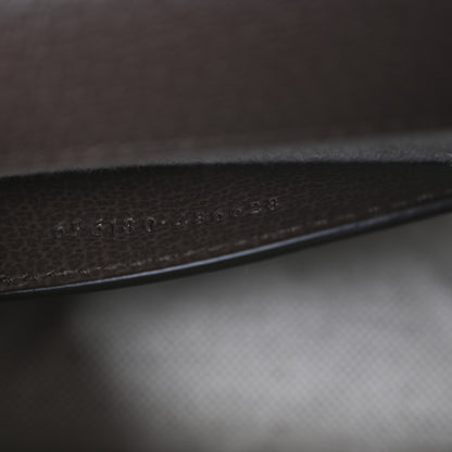 Gucci GG Supreme Monogram Textured Dollar Calfskin Web Mini Ophidia Padlock Top Handle Chain Shoulder Bag Beige Ebony New Acero 7 of 11