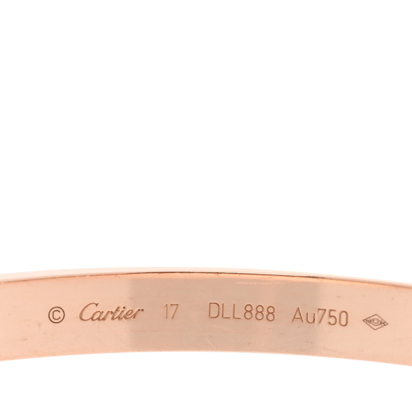 18K Pink Gold LOVE Bracelet 17
