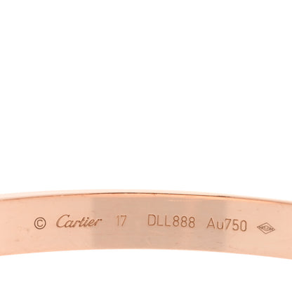Cartier 18K Pink Gold LOVE Bracelet 17 4 of 7