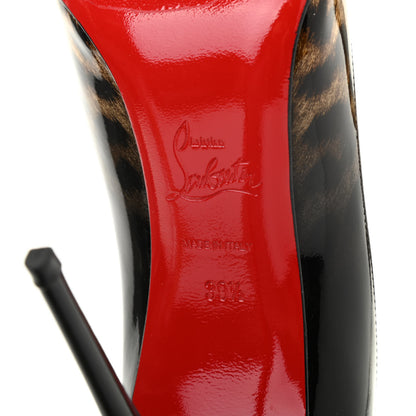 Christian Louboutin Patent Degrade Leopard Pigalle Follies 100 Pumps 39.5 Leopard Black 6 of 9