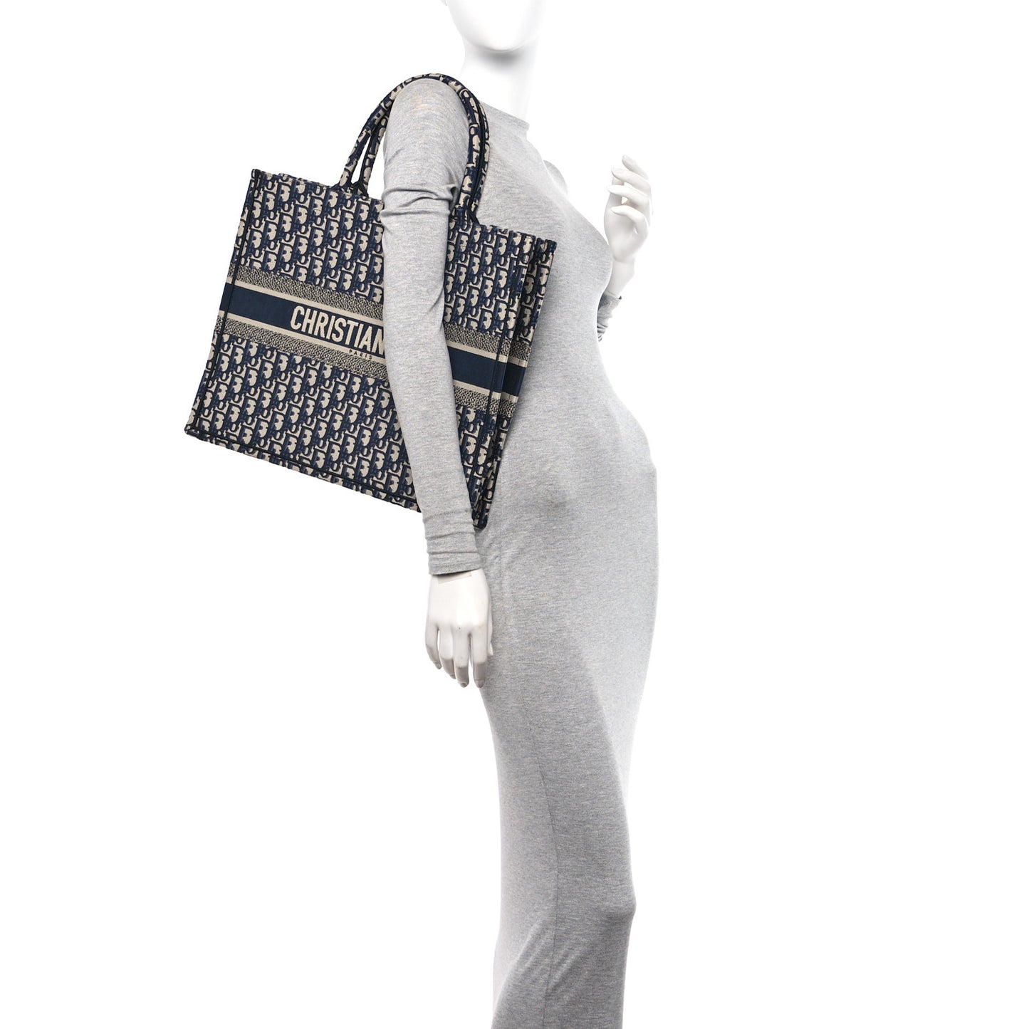 Oblique Large Book Tote Blue Multicolor