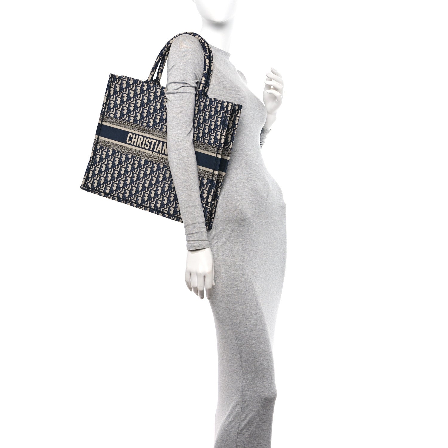Christian Dior Oblique Large Book Tote Blue Multicolor 2 of 10