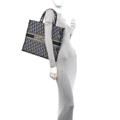 Christian Dior Oblique Large Book Tote Blue Multicolor 2 of 10