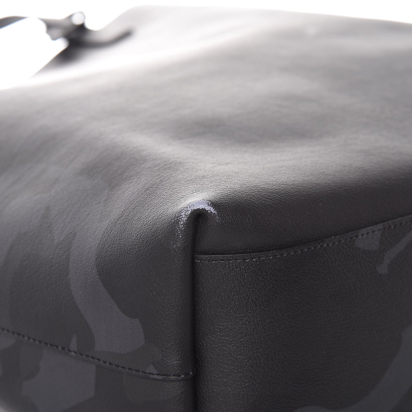 Calfskin Camouflage Shopping Tote Black Grey