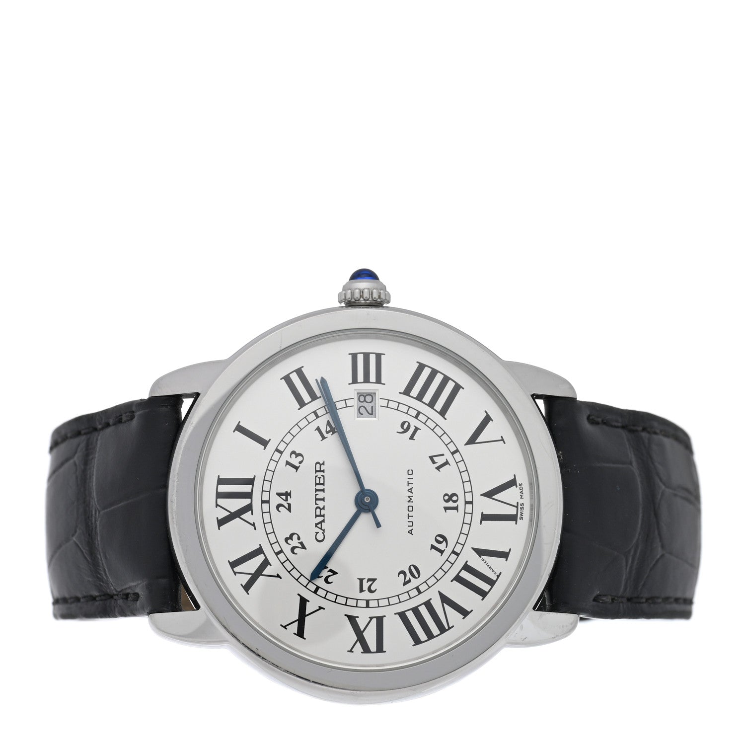 Cartier Stainless Steel Alligator 42mm Ronde Solo Automatic Watch 2 of 4