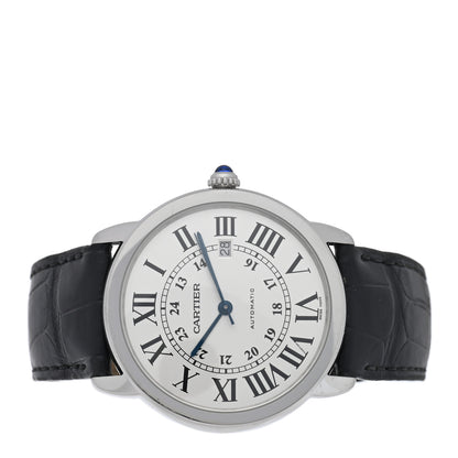 Cartier Stainless Steel Alligator 42mm Ronde Solo Automatic Watch 2 of 4