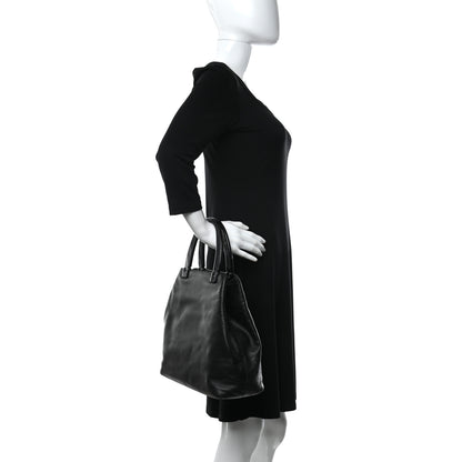 Prada Soft Calfskin Top Handle Tote Black 2 of 13