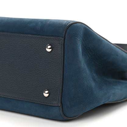 Chanel Grained Calfskin Suede Neo Executive Shopper Tote Navy Blue 10 of 12