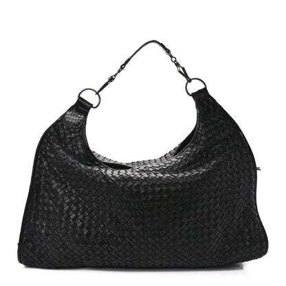 Bottega Veneta Nappa Intrecciato Alligator Hobo Black 1 of 15