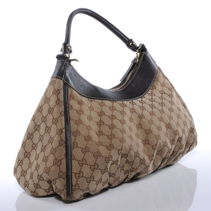 Gucci Monogram Large D Gold Hobo Ebony 3 of 7