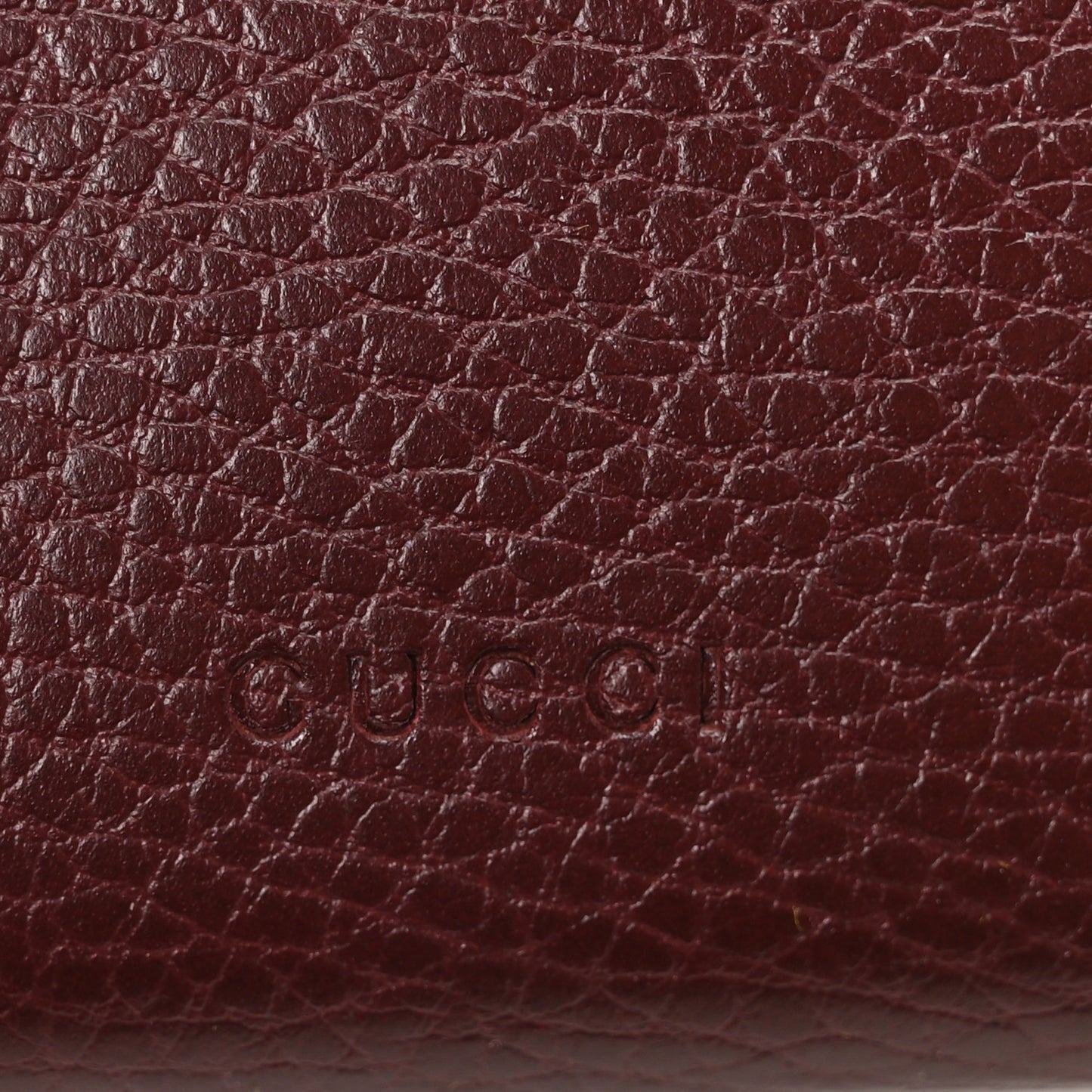 Dollar Calfskin Crystal Mini Dionysus Chain Wallet Vintage Bordeaux