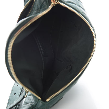 Chanel Calfskin Quilted Banane Waist Bag Fanny Pack Dark Green 5 of 9