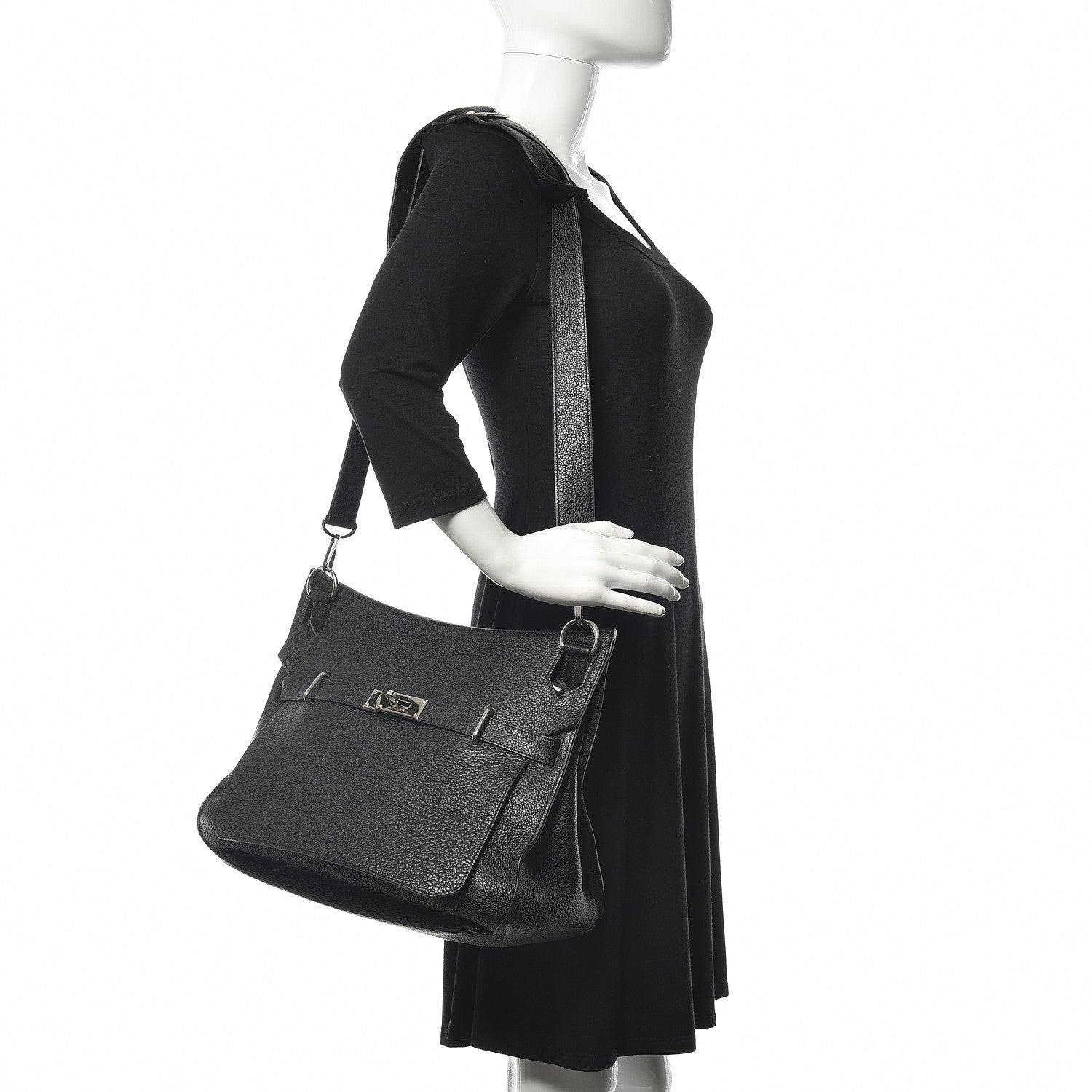 Hermes Taurillon Clemence Jypsiere 37 Black 2 of 12