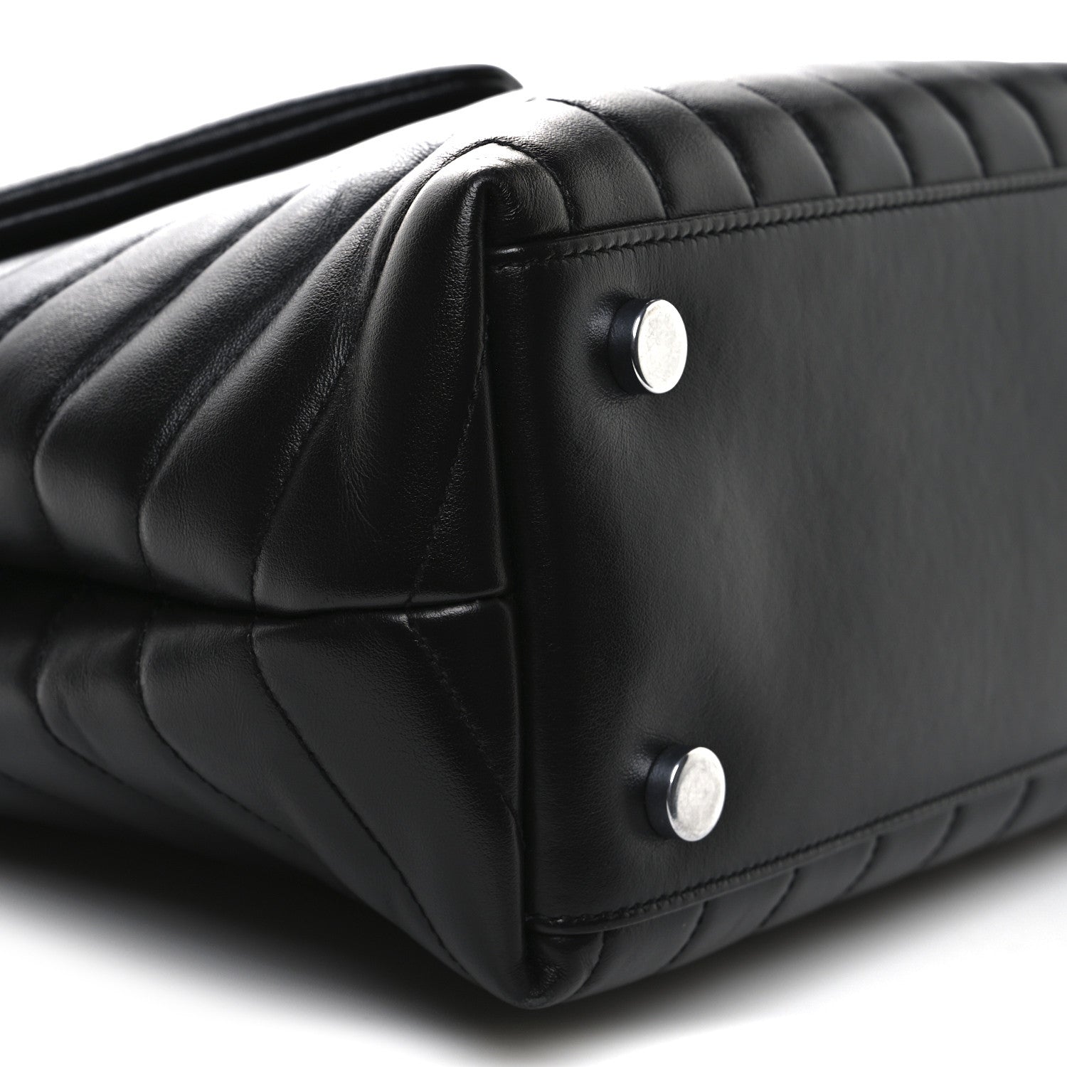 Saint Laurent Calfskin Y Quilted Monogram Medium Loulou Satchel Black 10 of 11