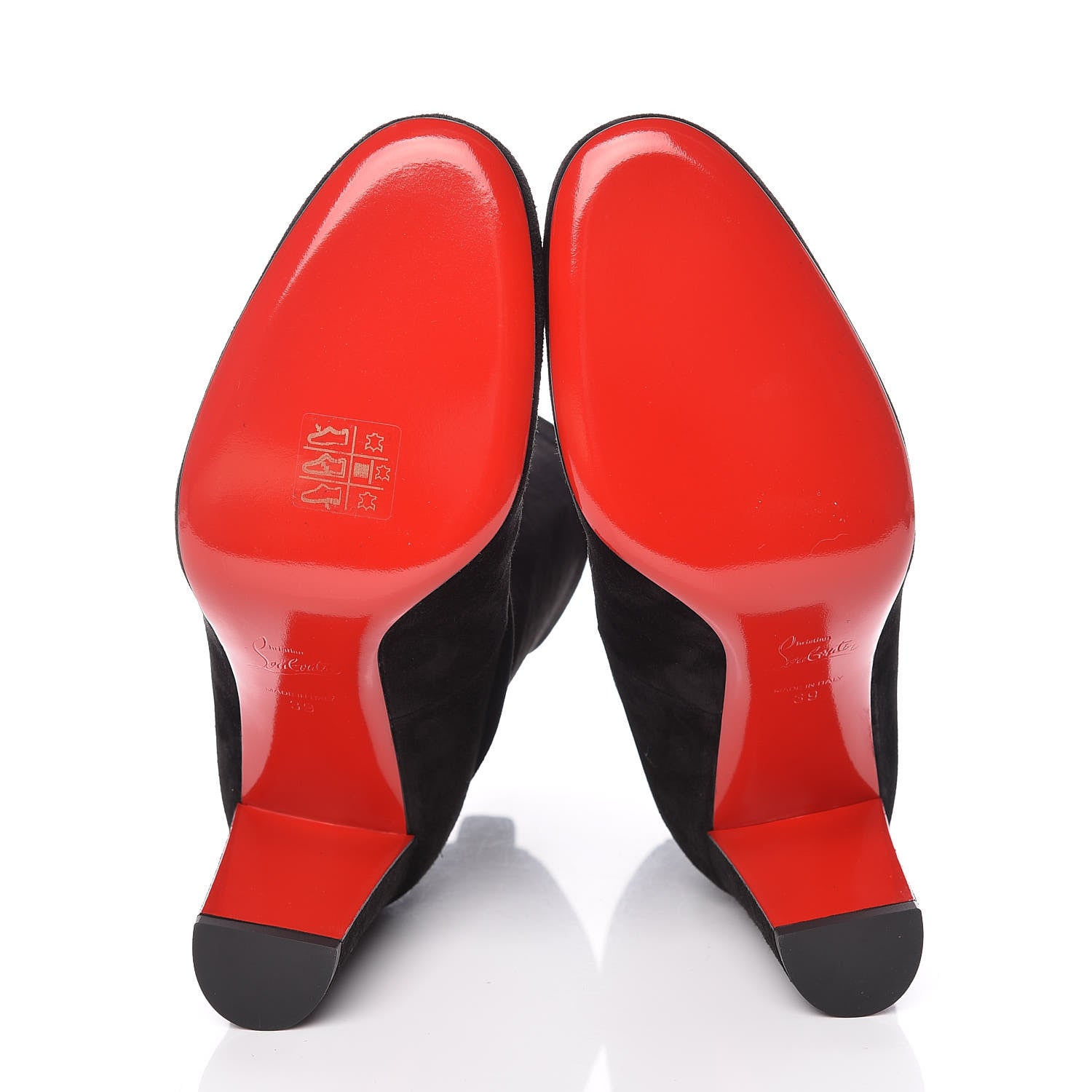 Christian Louboutin Veau Velours Stretch Gena 85 Bootie 39 Black 5 of 9