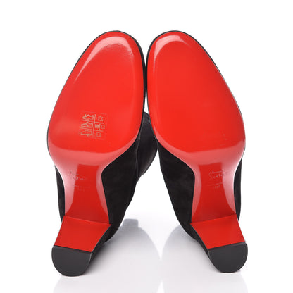 Christian Louboutin Veau Velours Stretch Gena 85 Bootie 39 Black 5 of 9