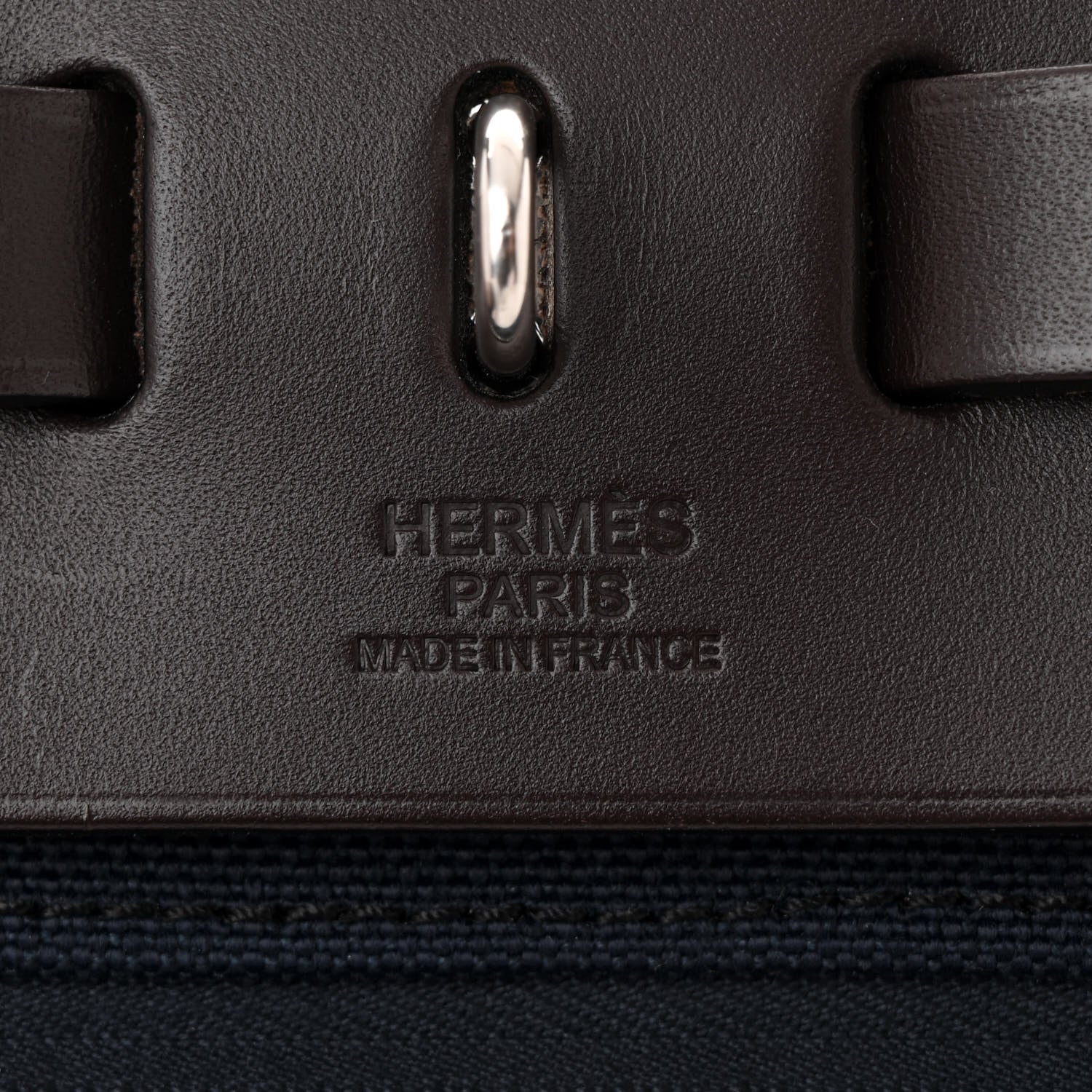 Hermes Toile Vache Hunter Herbag Zip PM Bleu Marine Ebene 7 of 12