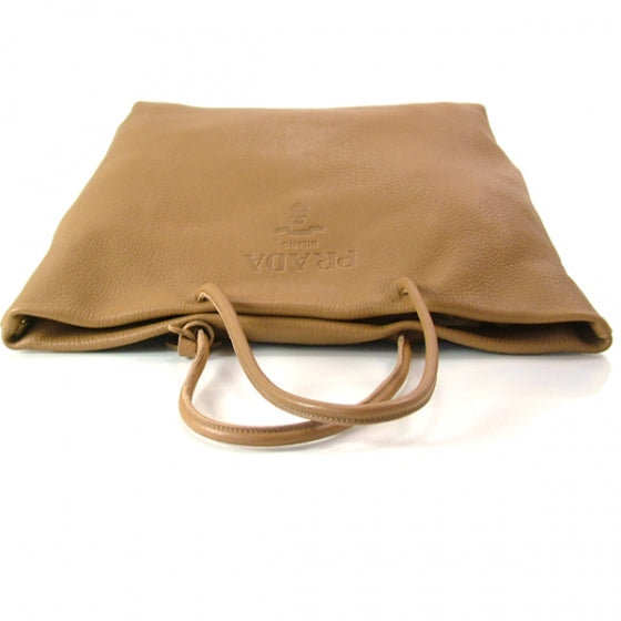 Cervo Deerskin Shopper Tote Cammello
