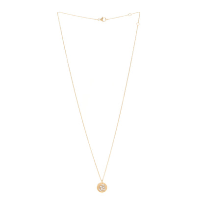 David Yurman 18K Yellow Gold Diamond OM Charm Pendant Necklace 2 of 6
