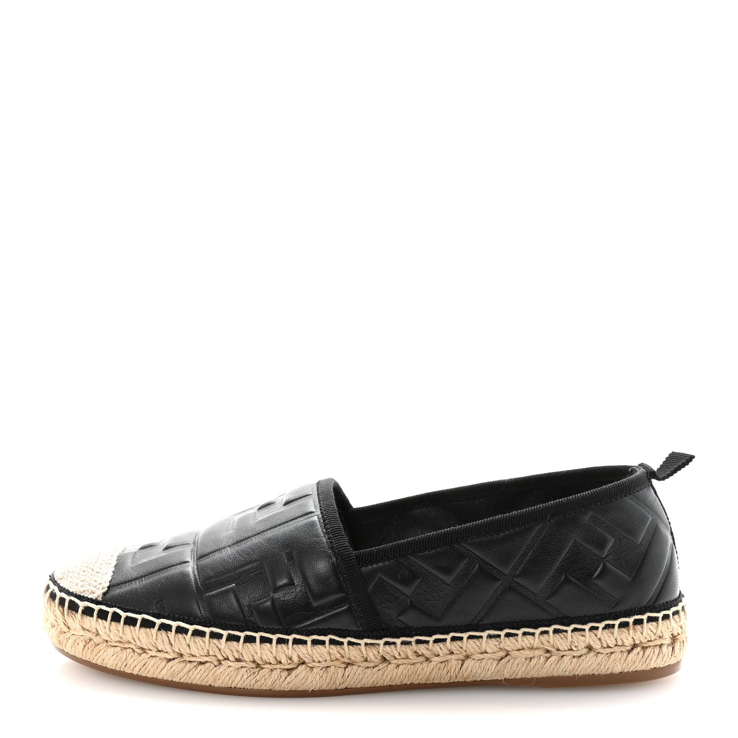 Fendi Nappa FF Embossed Espadrilles 38 Black 1 of 9