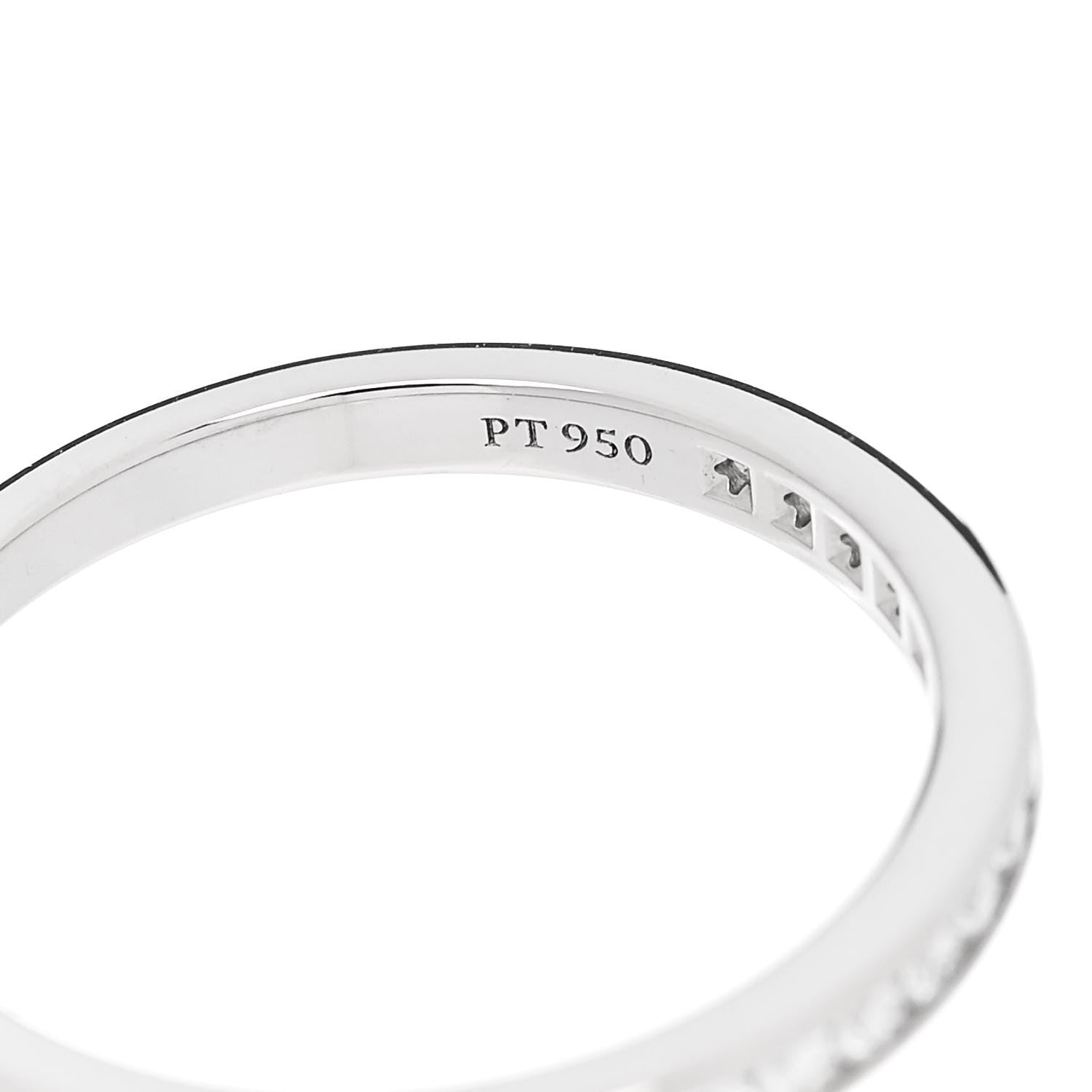 Tiffany Platinum Diamond 2.5mm Half Circle Wedding Band Ring 50 5.5 5 of 6