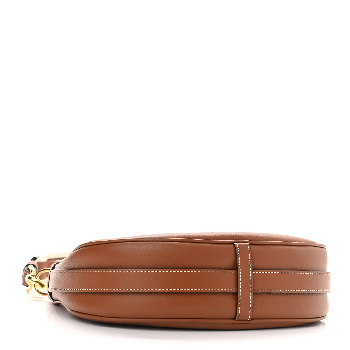 Smooth Calfskin Medium Strap Ava Shoulder Bag Tan
