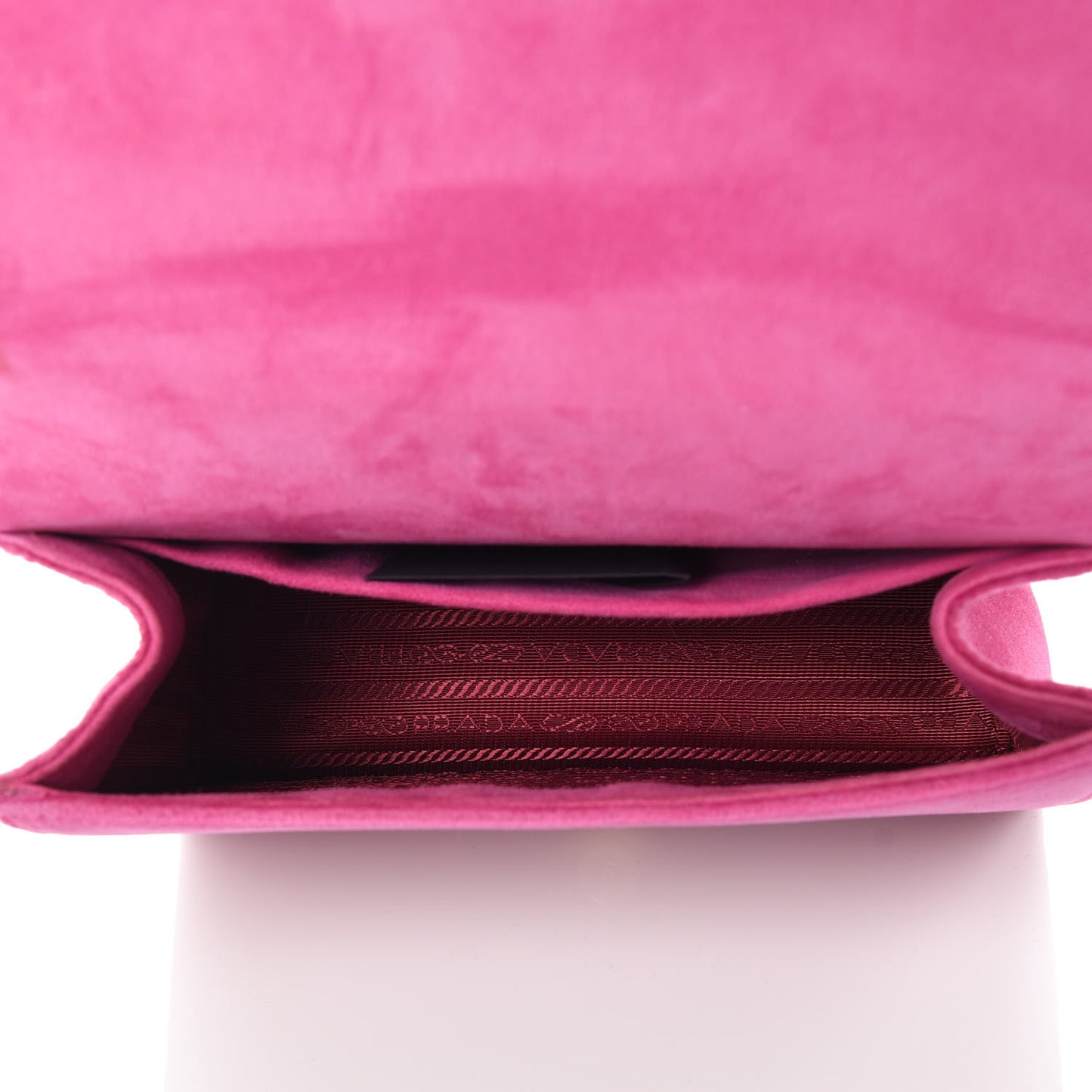 Velluto Ricamo Cahier Shoulder Bag Fuxia