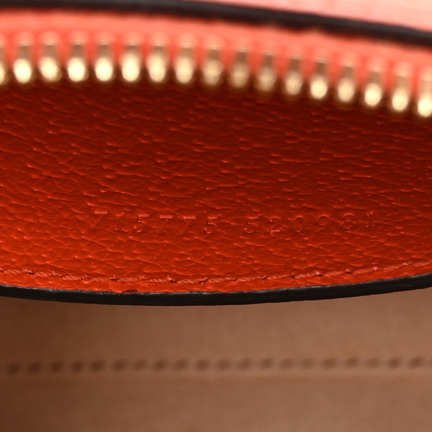 Gucci Textured Dollar Calfskin Mini Diana Dome Tote Bag Deep Orange Spicy Cyclamin 7 of 11