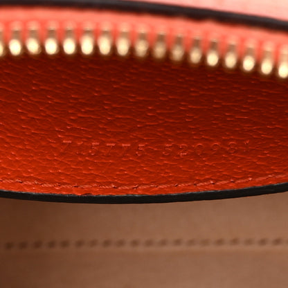 Gucci Textured Dollar Calfskin Mini Diana Dome Tote Bag Deep Orange Spicy Cyclamin 7 of 11