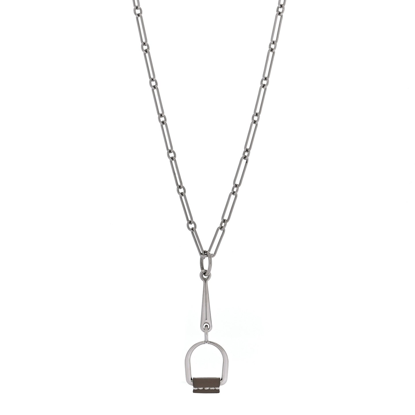 Swift Small Heritage Equestre Pendant Necklace Etoupe