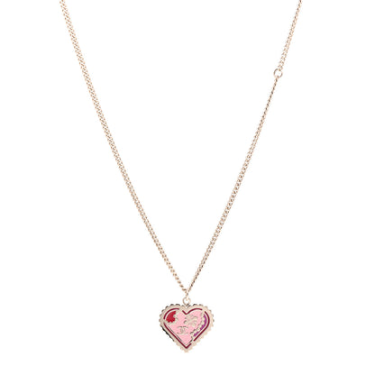 Chanel Enamel Heart CC Necklace Gold 1 of 3