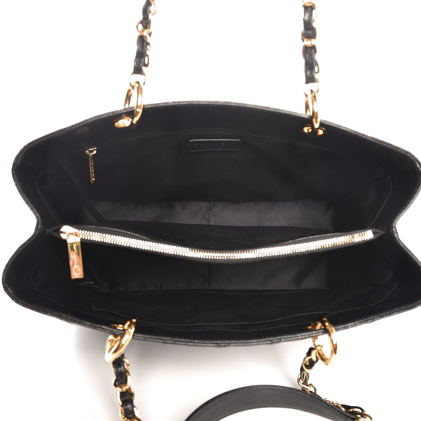 Caviar Quilted Grand Shopping Tote GST Black