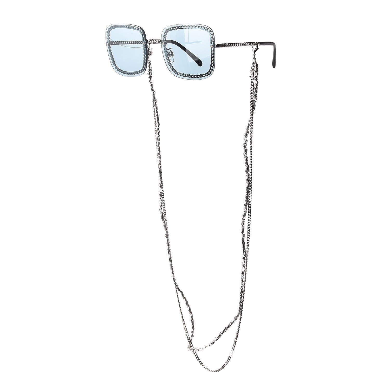 Chanel Chain Square Sunglasses 4244 Blue 1 of 7