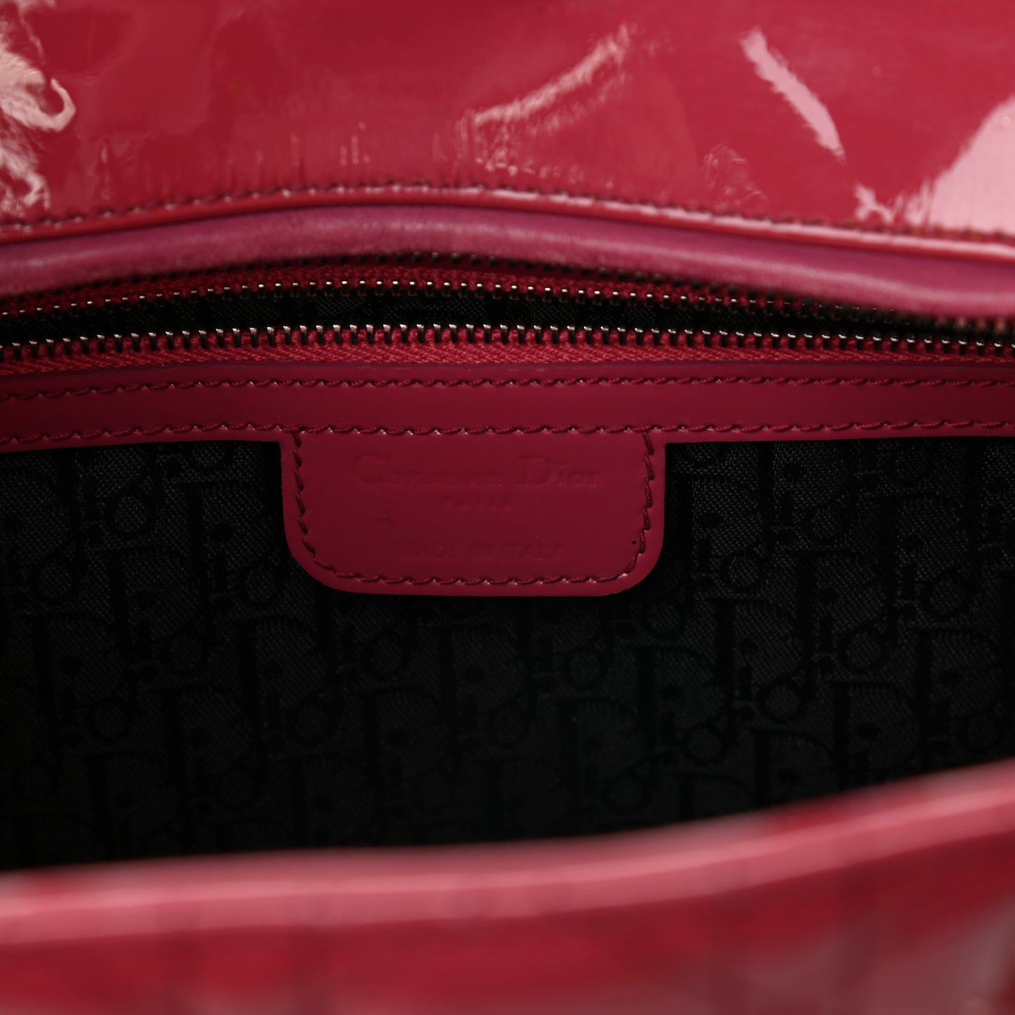 Patent Cannage Large Lady Dior Pink
