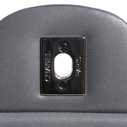 Chanel Patent Quilted Maxi Single Flap Grey 6 of 9
