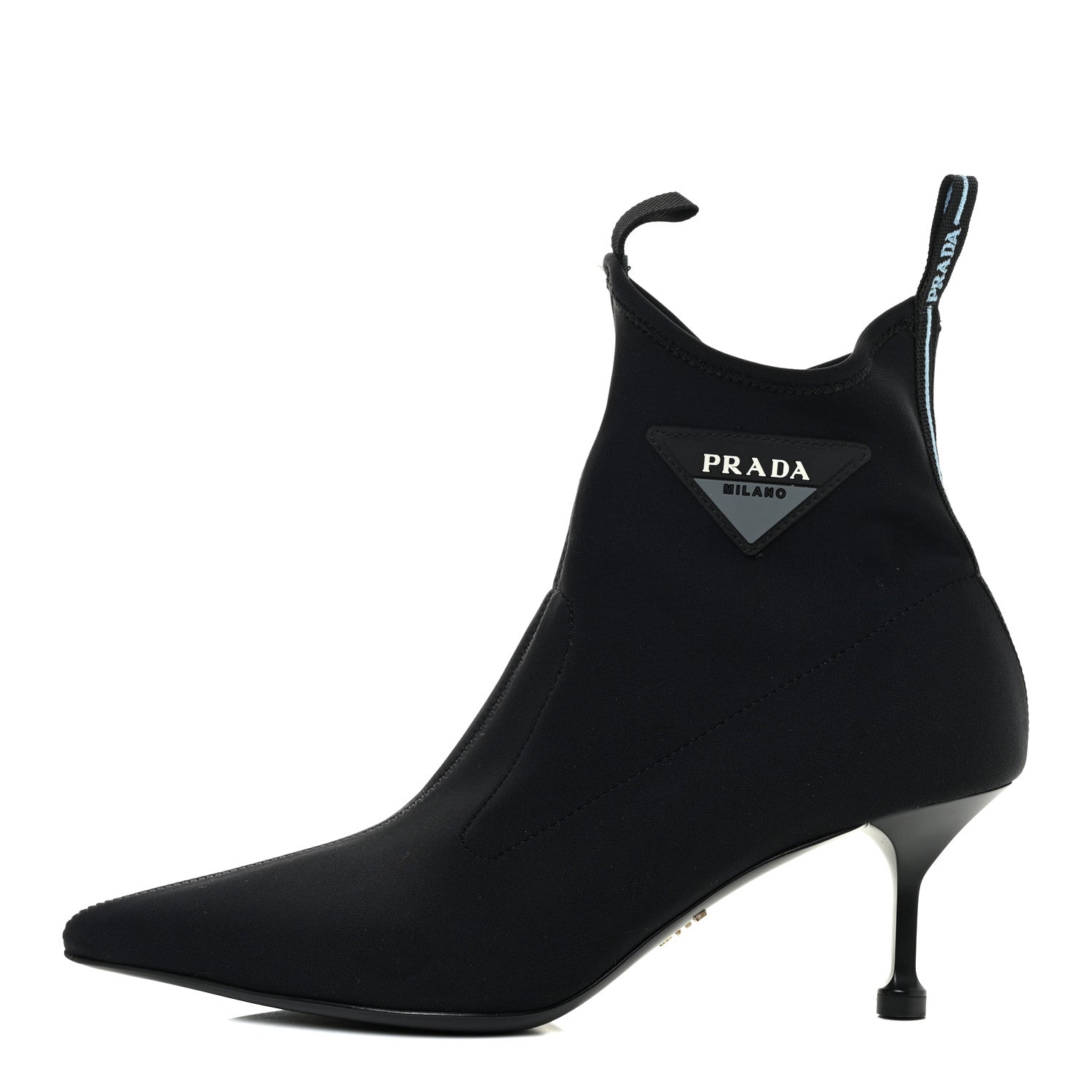 Prada Neoprene Pointed 65 Sock Boots 38 Black 1 of 12