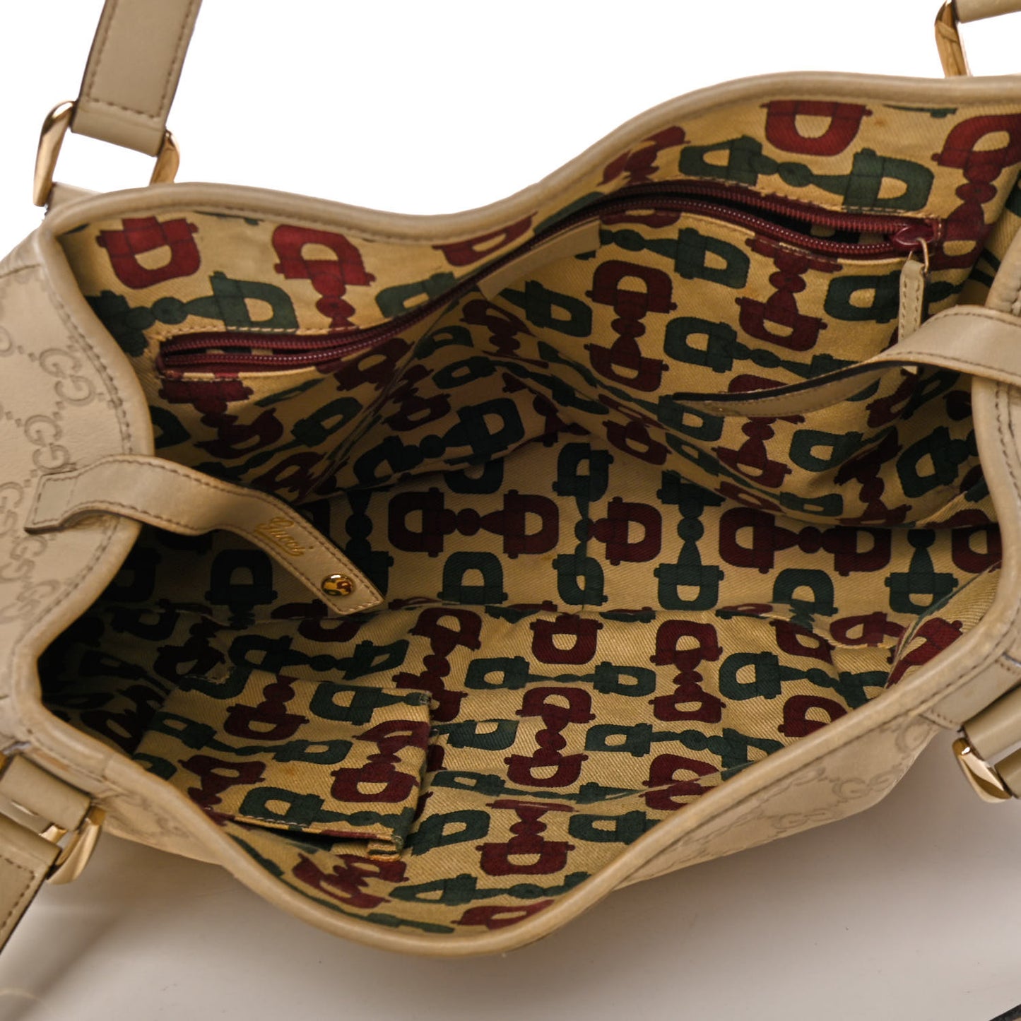 Guccissima Medium Abbey Shoulder Bag Off White