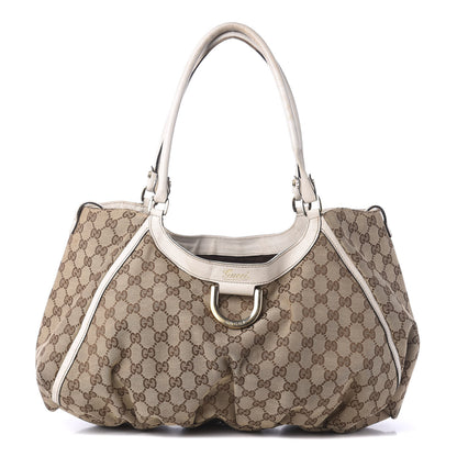 Gucci Monogram Large D Gold Ring Hobo Off White 1 of 12