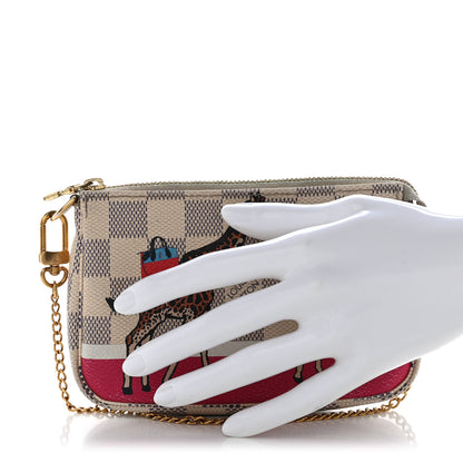 Louis Vuitton Damier Azur 2017 Christmas Animation Mini Pochette Accessories 2 of 9