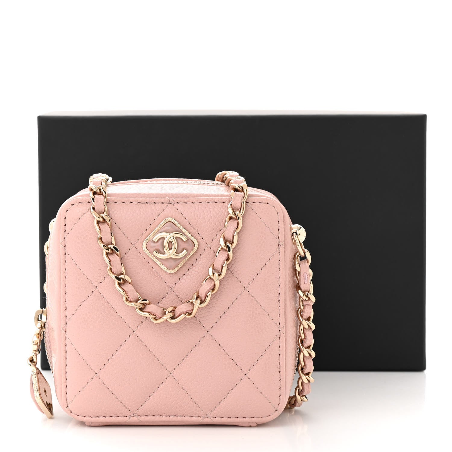 Chanel Caviar Quilted Clutch With Chain Light Pink 11 of 11