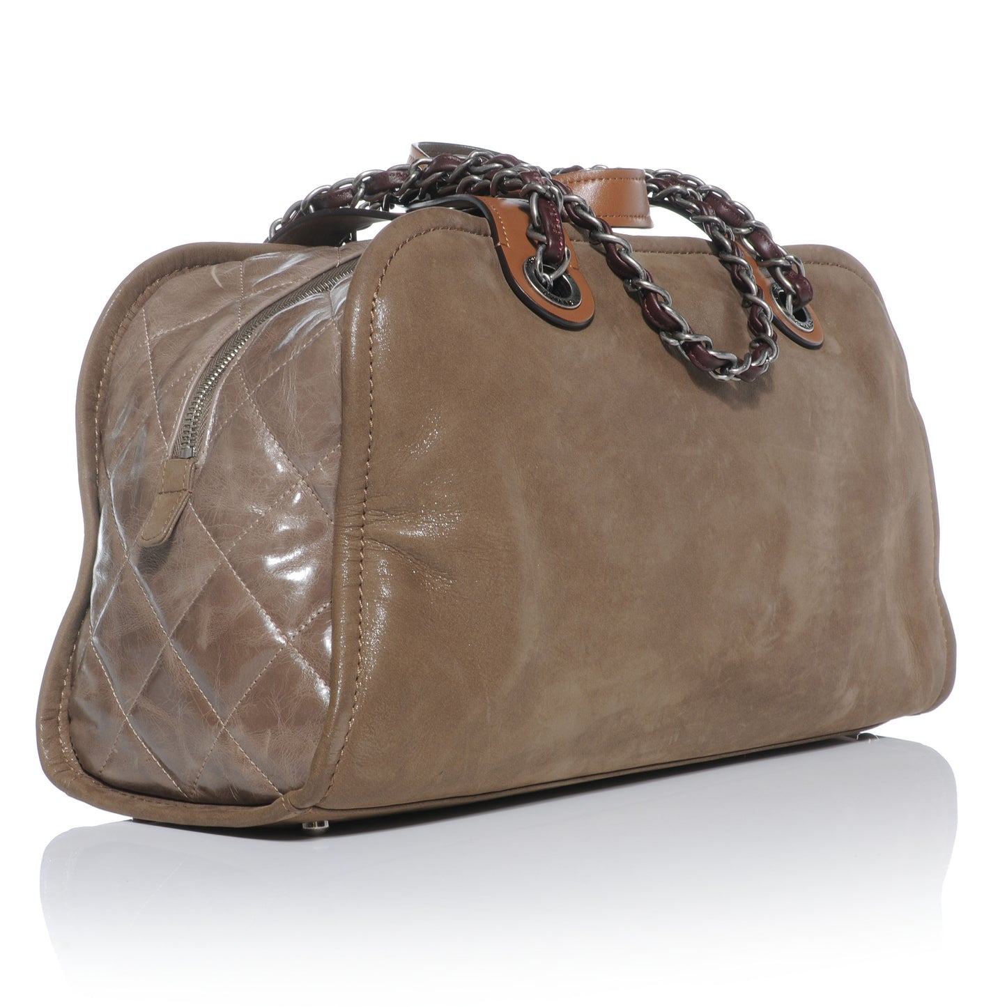 Iridescent Calfskin In The Mix Bowler Brown
