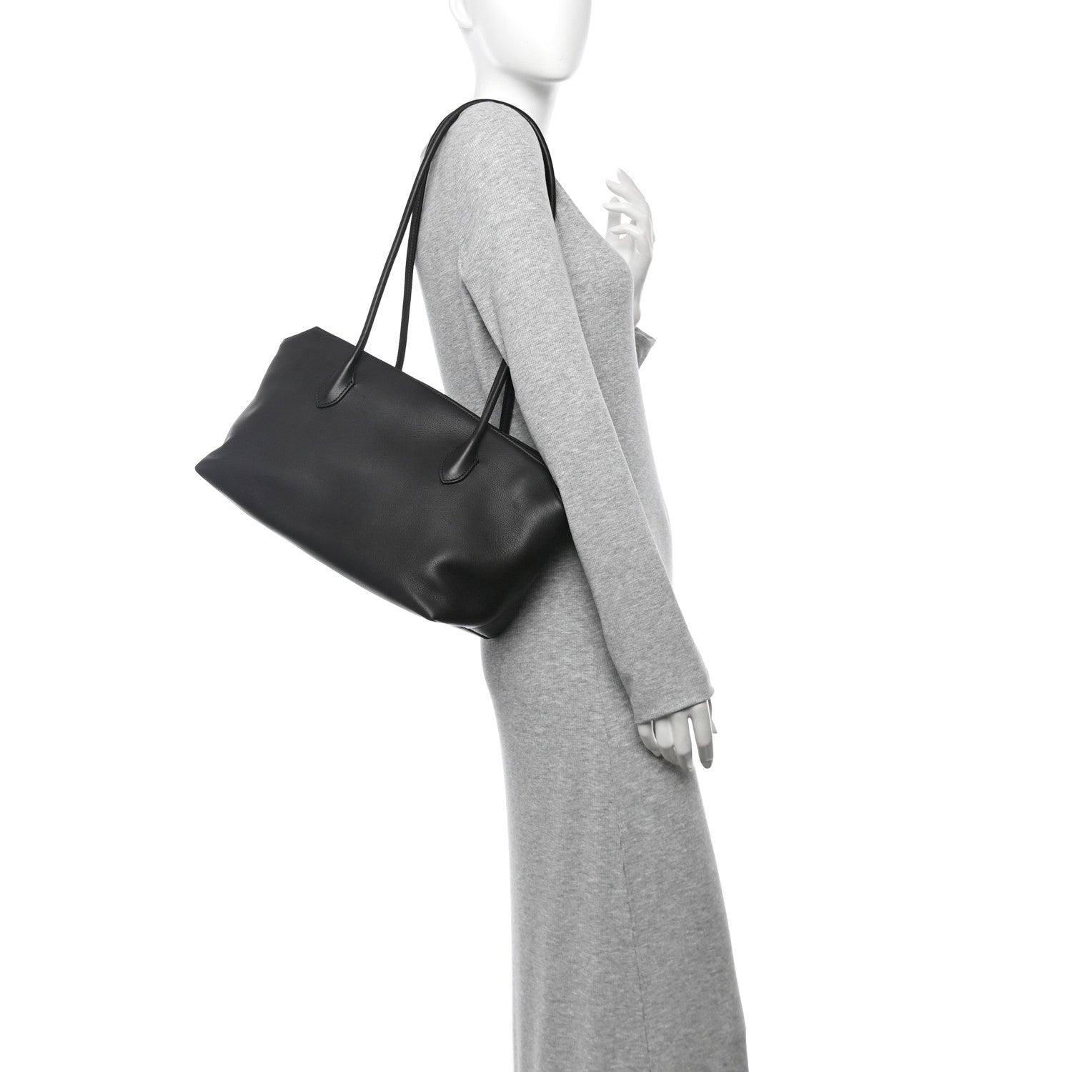 The Row Grained Calfskin Terrasse Bag Dark Brown 2 of 9