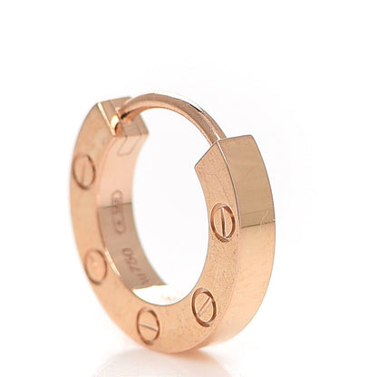 Cartier 18K Pink Gold Single LOVE Hoop Earring 6 of 8