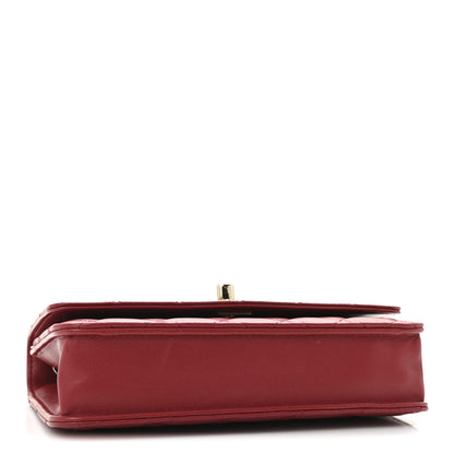 Chanel Lambskin Quilted Trendy CC Wallet On Chain WOC Red 4 of 11